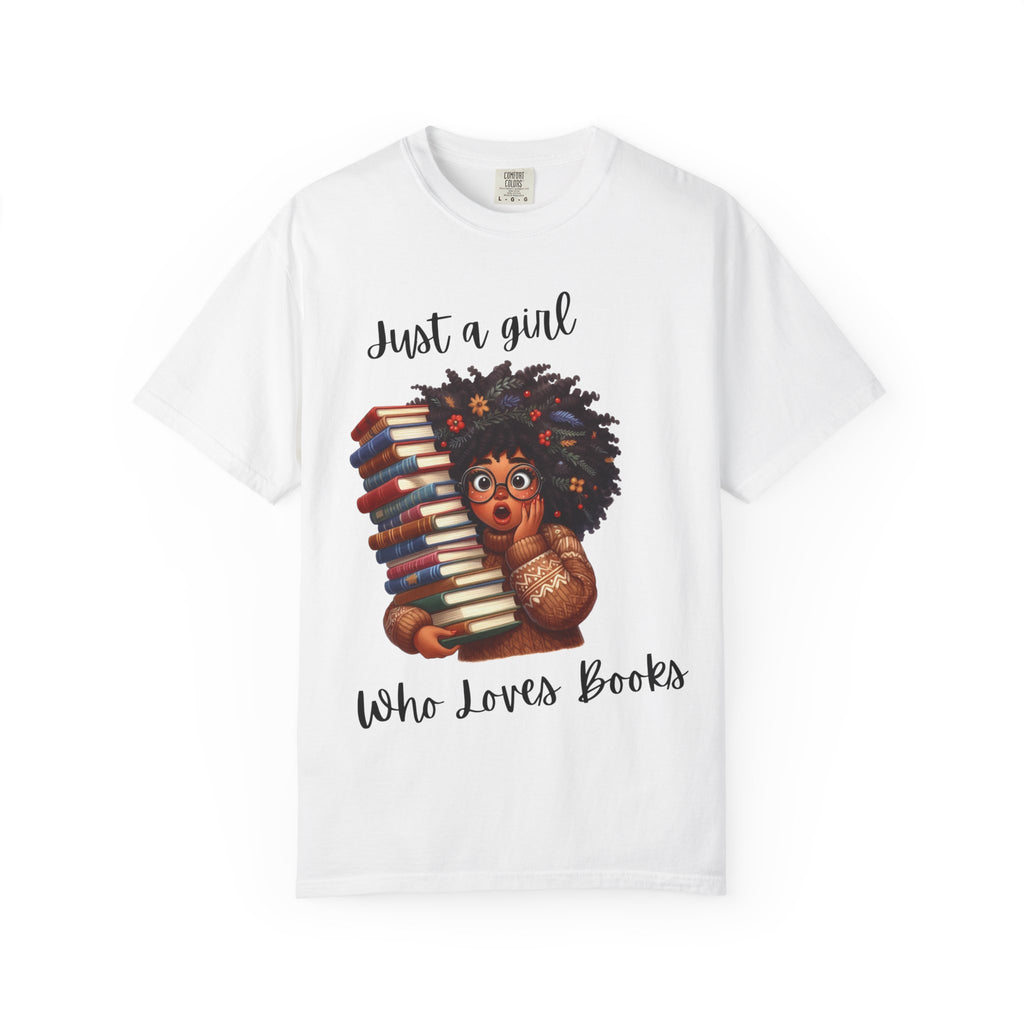 Book Lover T‑Shirt — "Just a Girl Who Loves Books" Cute Reading Graphic Tee