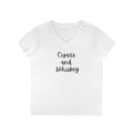 PSSITA Cigars and Whiskey Ladies' V-Neck Tee