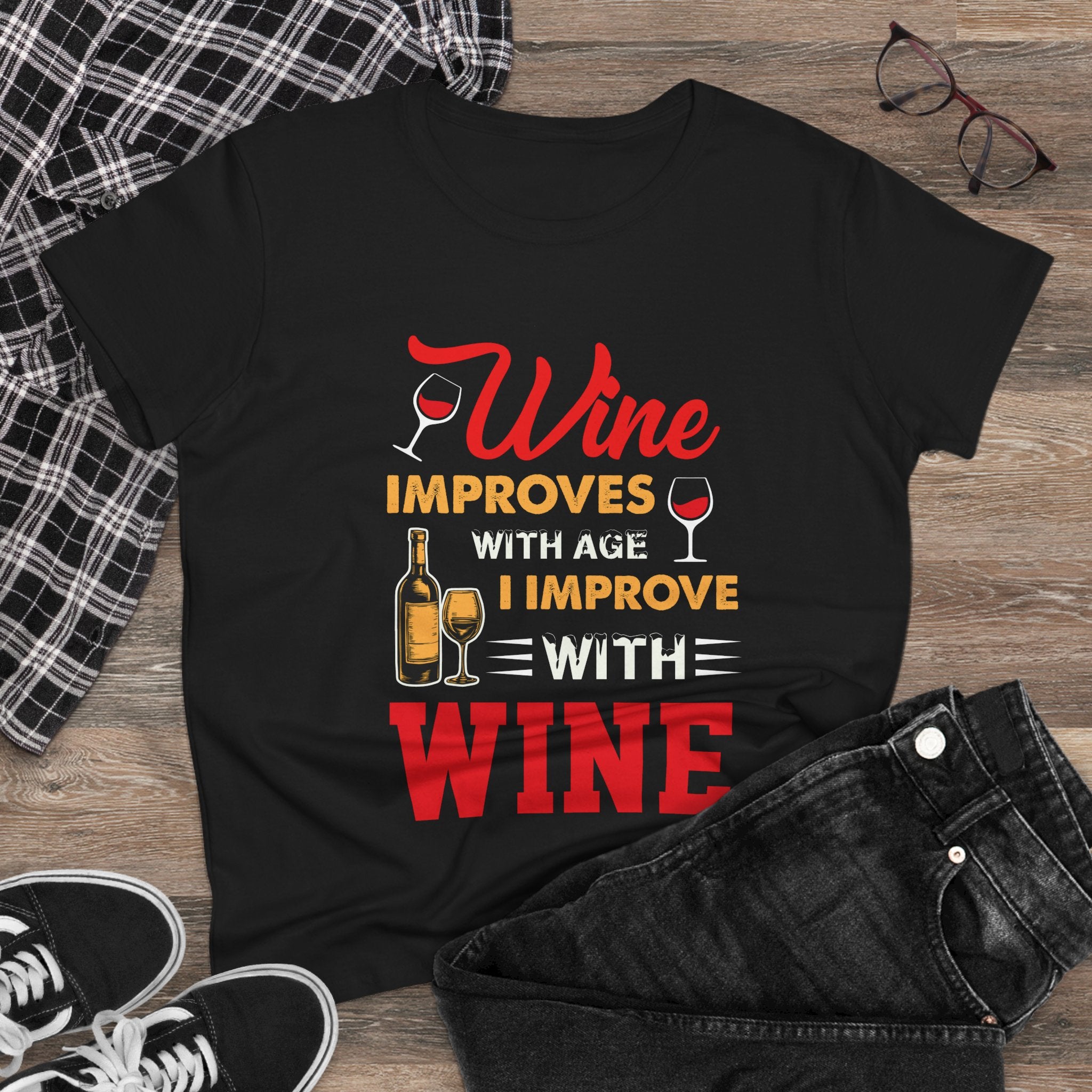 Wine Improves With Age—I Improve With Wine T-Shirt