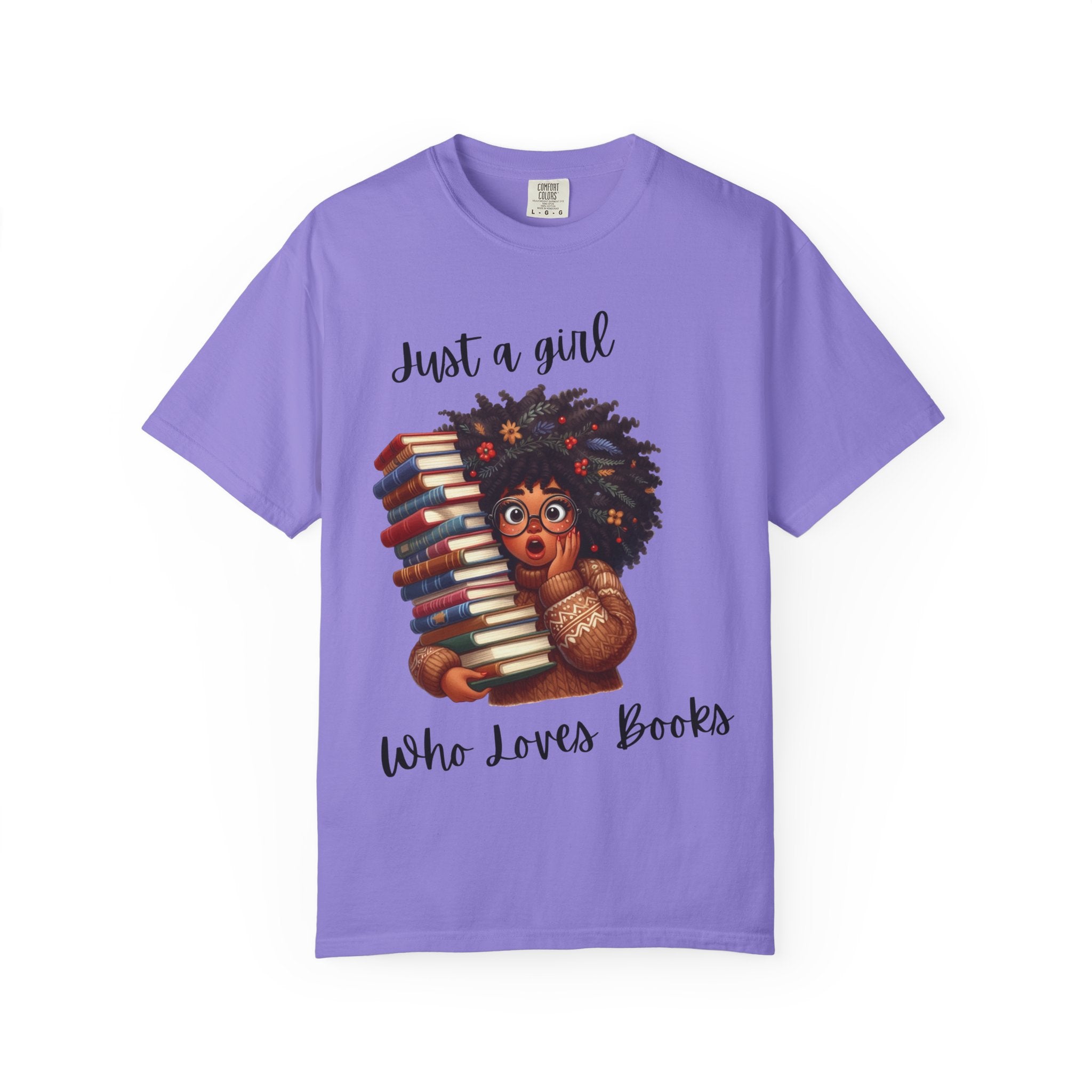 Book Lover T‑Shirt — "Just a Girl Who Loves Books" Cute Reading Graphic Tee