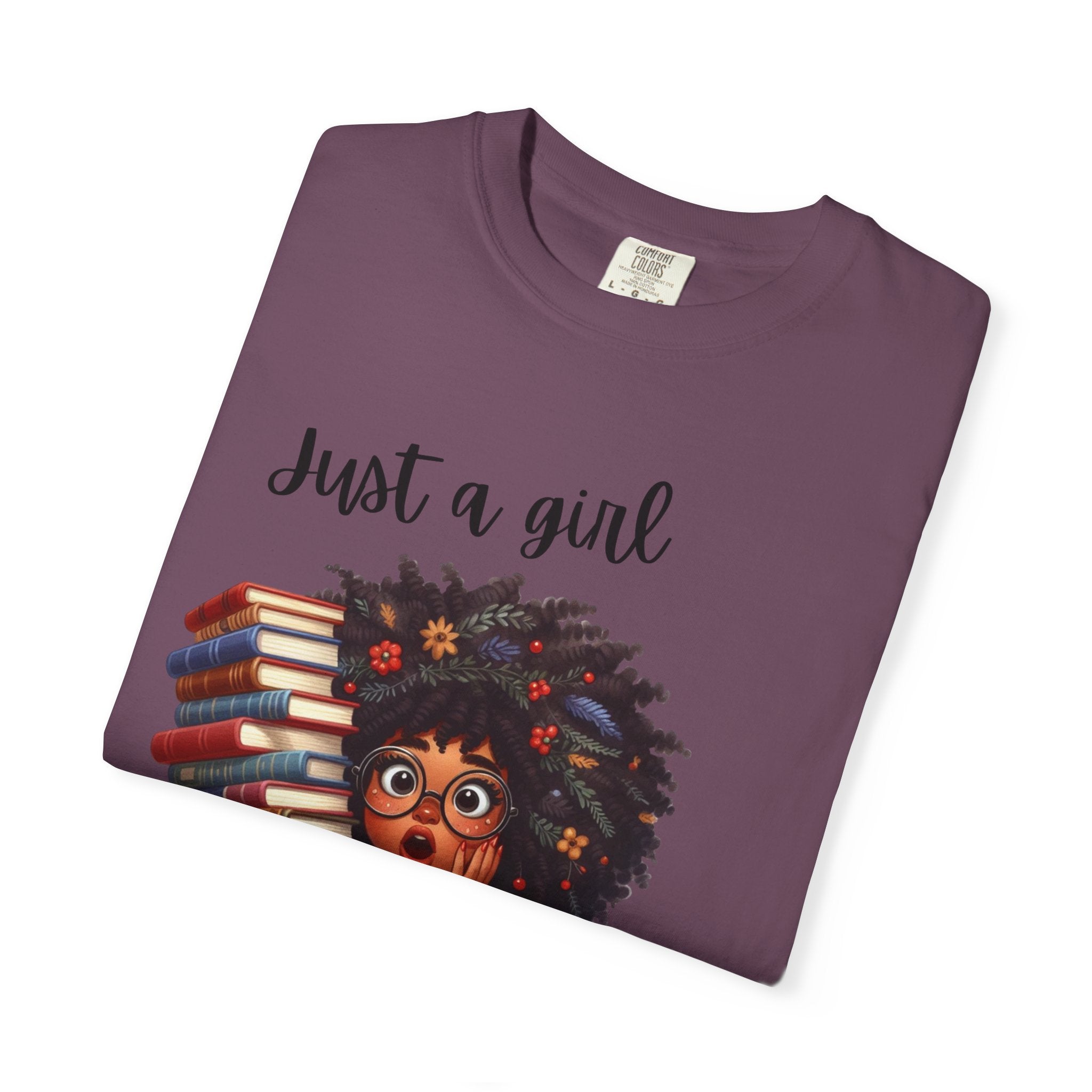Book Lover T‑Shirt — "Just a Girl Who Loves Books" Cute Reading Graphic Tee