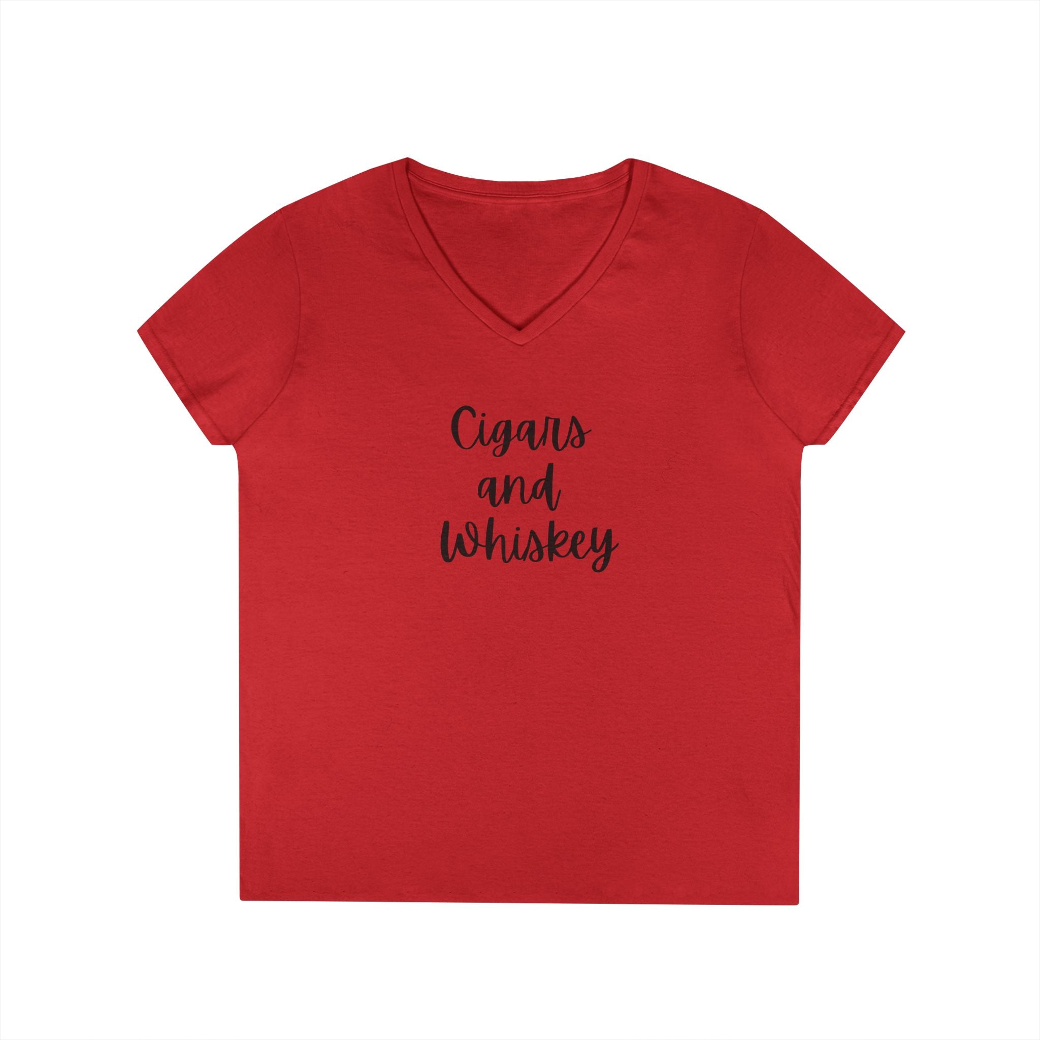 PSSITA Cigars and Whiskey Ladies' V-Neck Tee