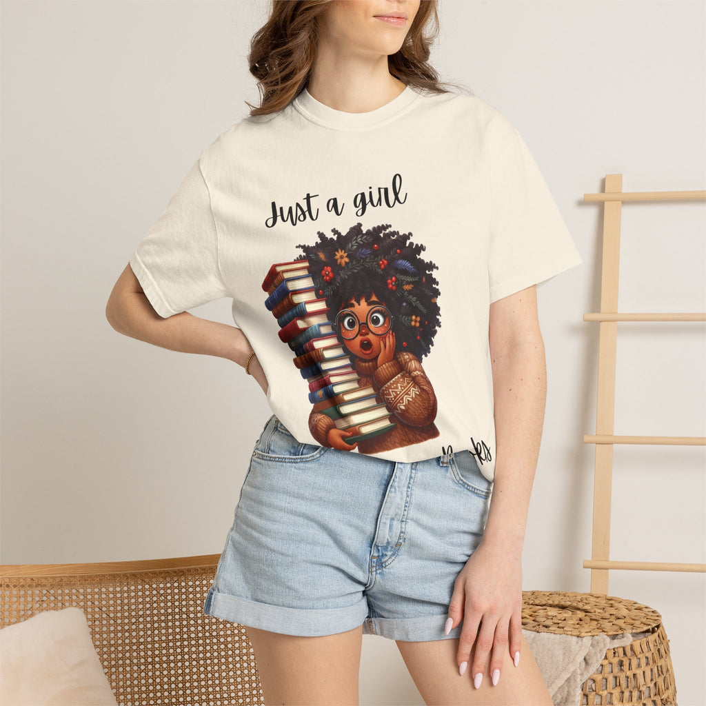 Book Lover T‑Shirt — "Just a Girl Who Loves Books" Cute Reading Graphic Tee