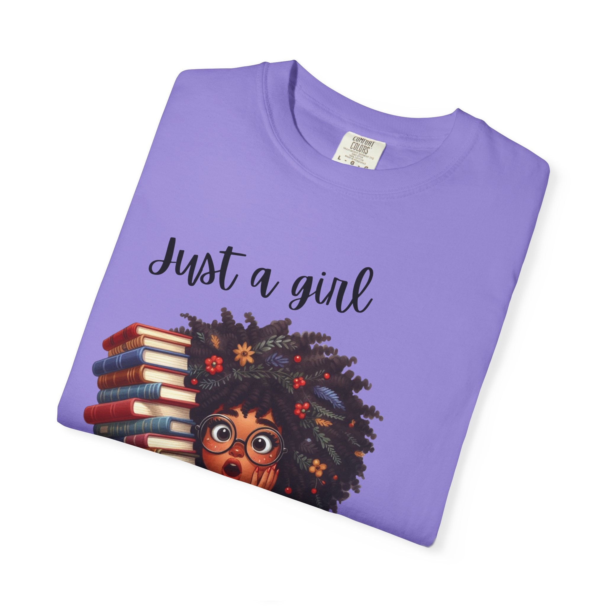 Book Lover T‑Shirt — "Just a Girl Who Loves Books" Cute Reading Graphic Tee