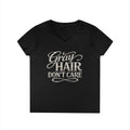 Gray Hair Don't Care V-Neck Tee