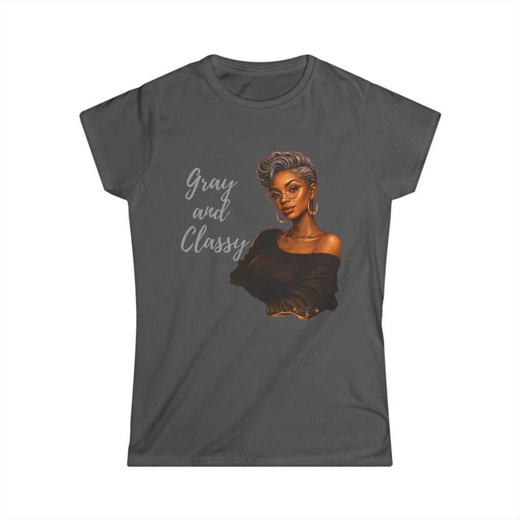 Gray Hair — 'Gray and Classy' Stylish Portrait Graphic