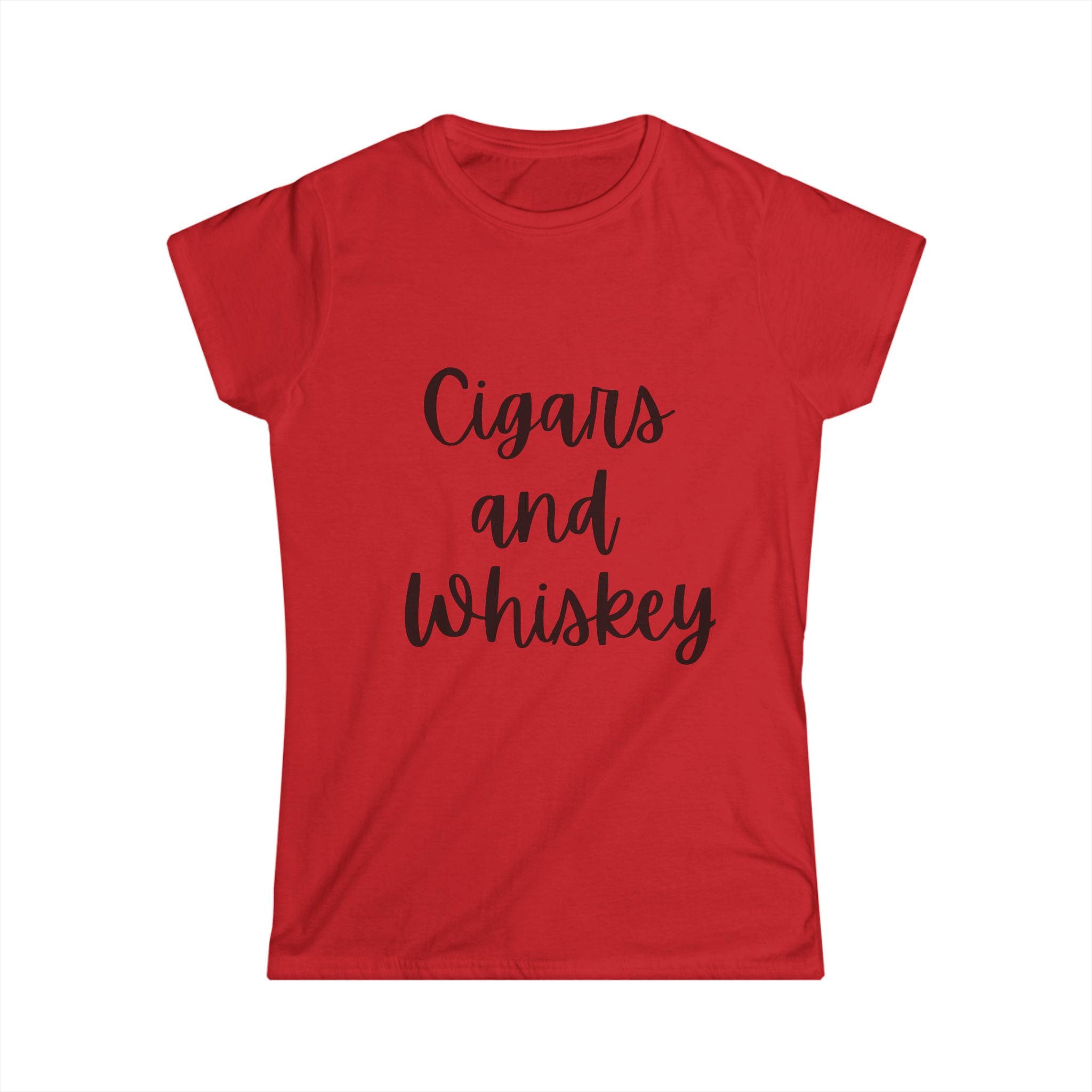 Cigars and Whiskey Women's Tee — Relaxed Smokers & Bourbon Lovers Shirt