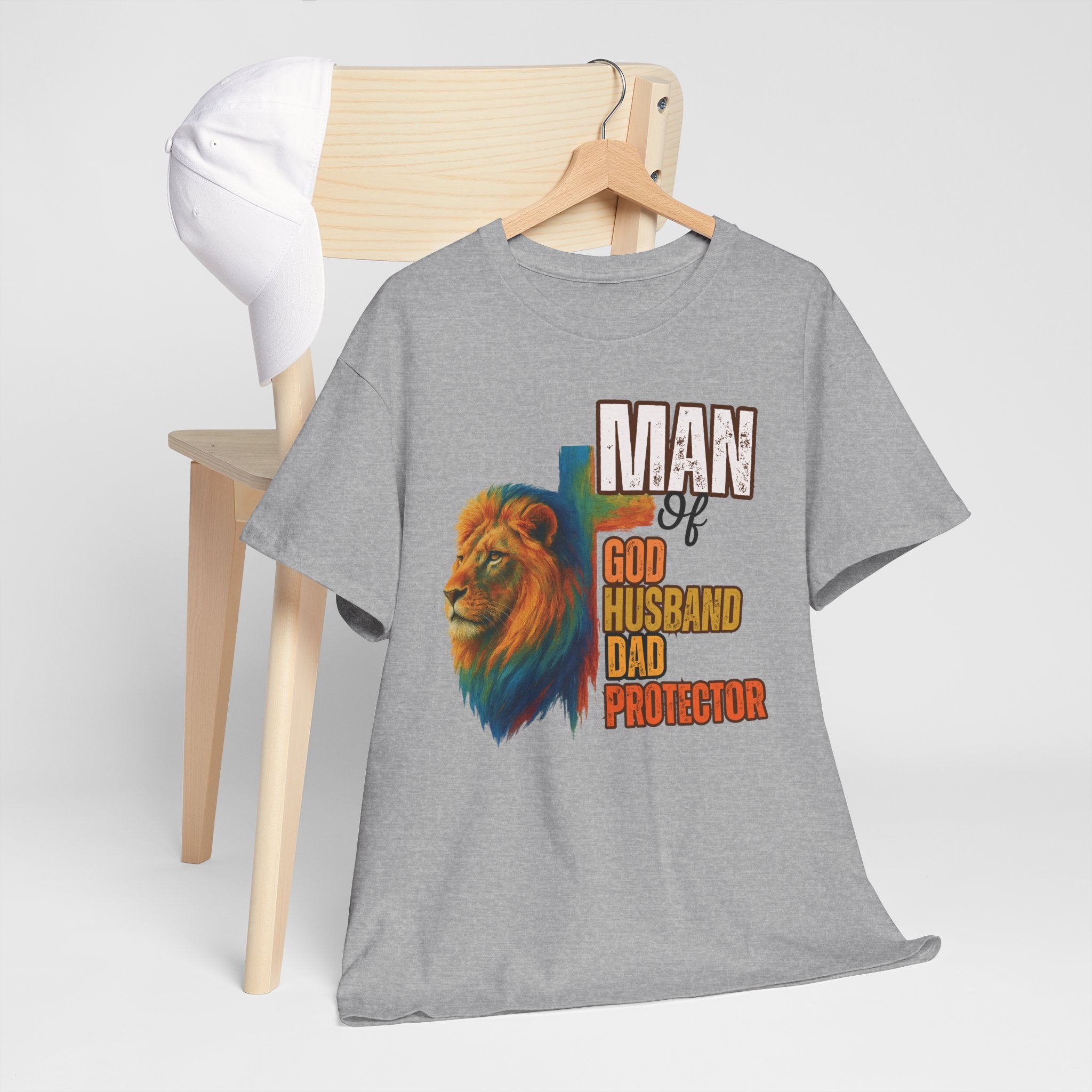 Father's Day "Man of God, Husband, Dad, Protector" Tee | Christian Faith T-Shirt