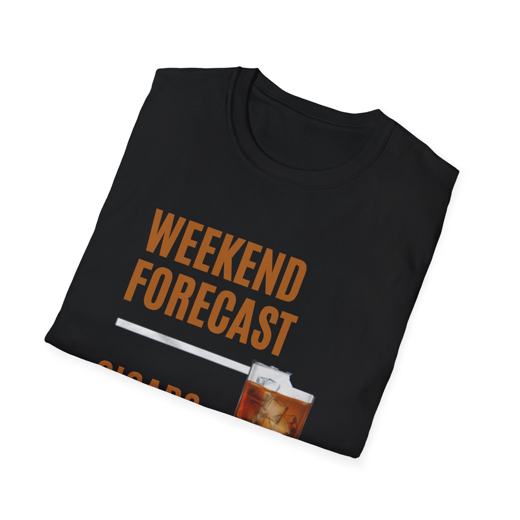 Weekend Forecast T-Shirt — "Cigars and a Chance of Bourbon" Graphic Tee