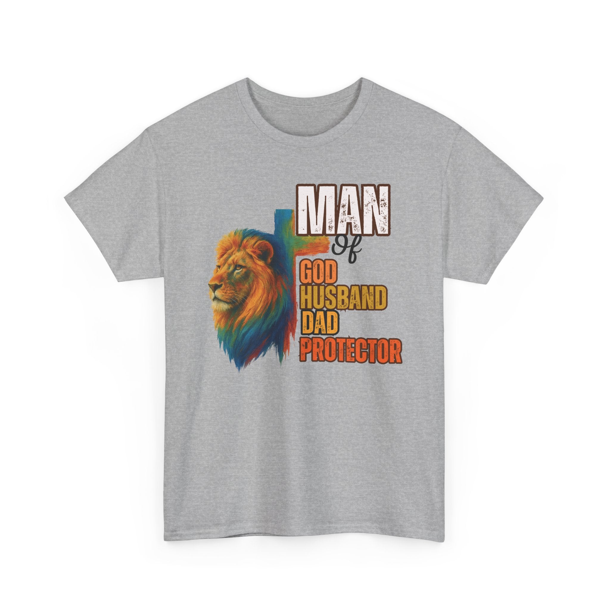 Father's Day "Man of God, Husband, Dad, Protector" Tee | Christian Faith T-Shirt