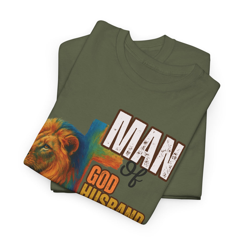 Father's Day "Man of God, Husband, Dad, Protector" Tee | Christian Faith T-Shirt