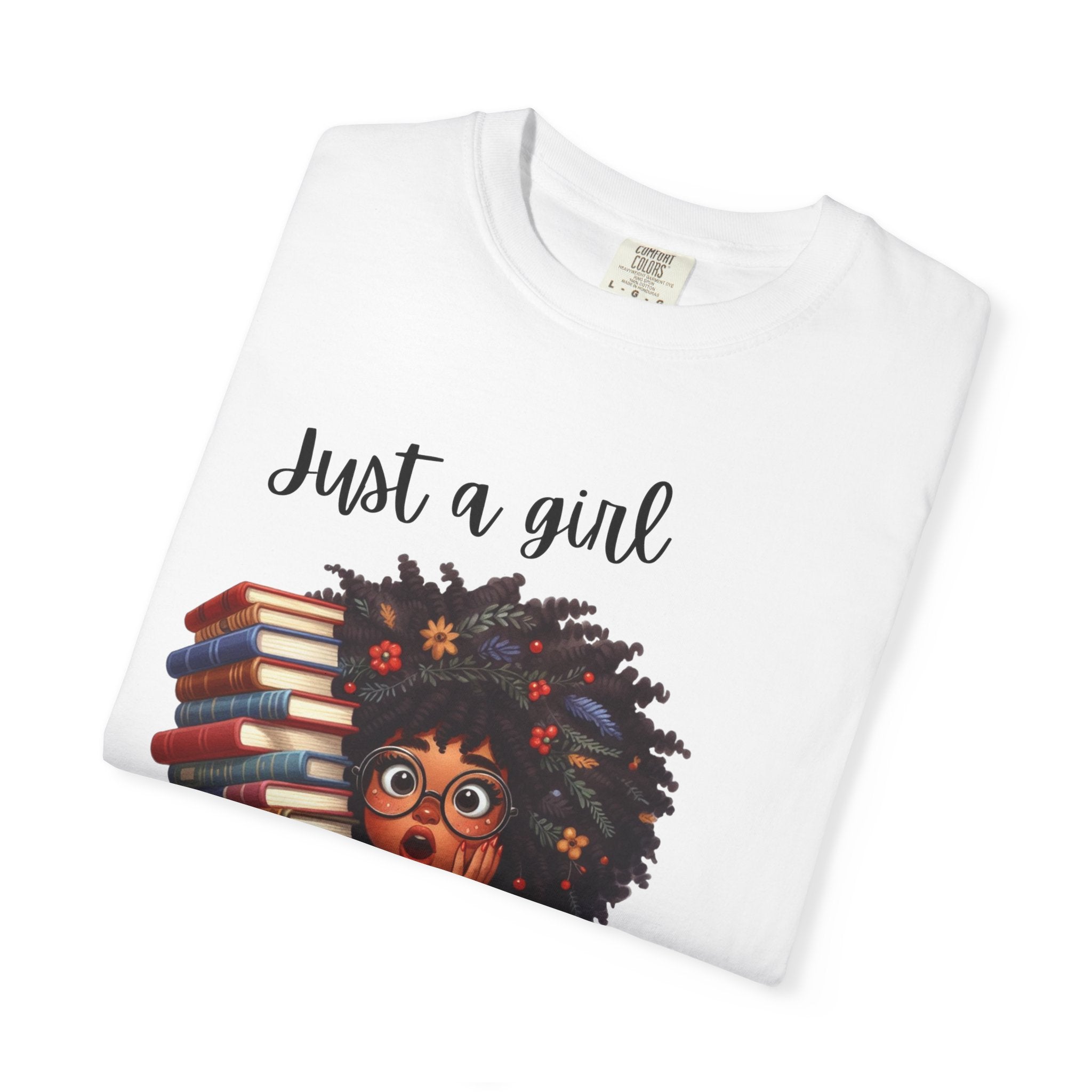 Book Lover T‑Shirt — "Just a Girl Who Loves Books" Cute Reading Graphic Tee