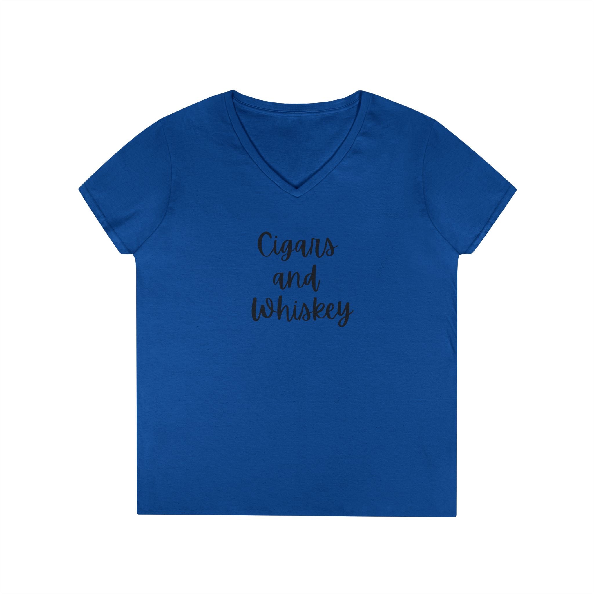 PSSITA Cigars and Whiskey Ladies' V-Neck Tee