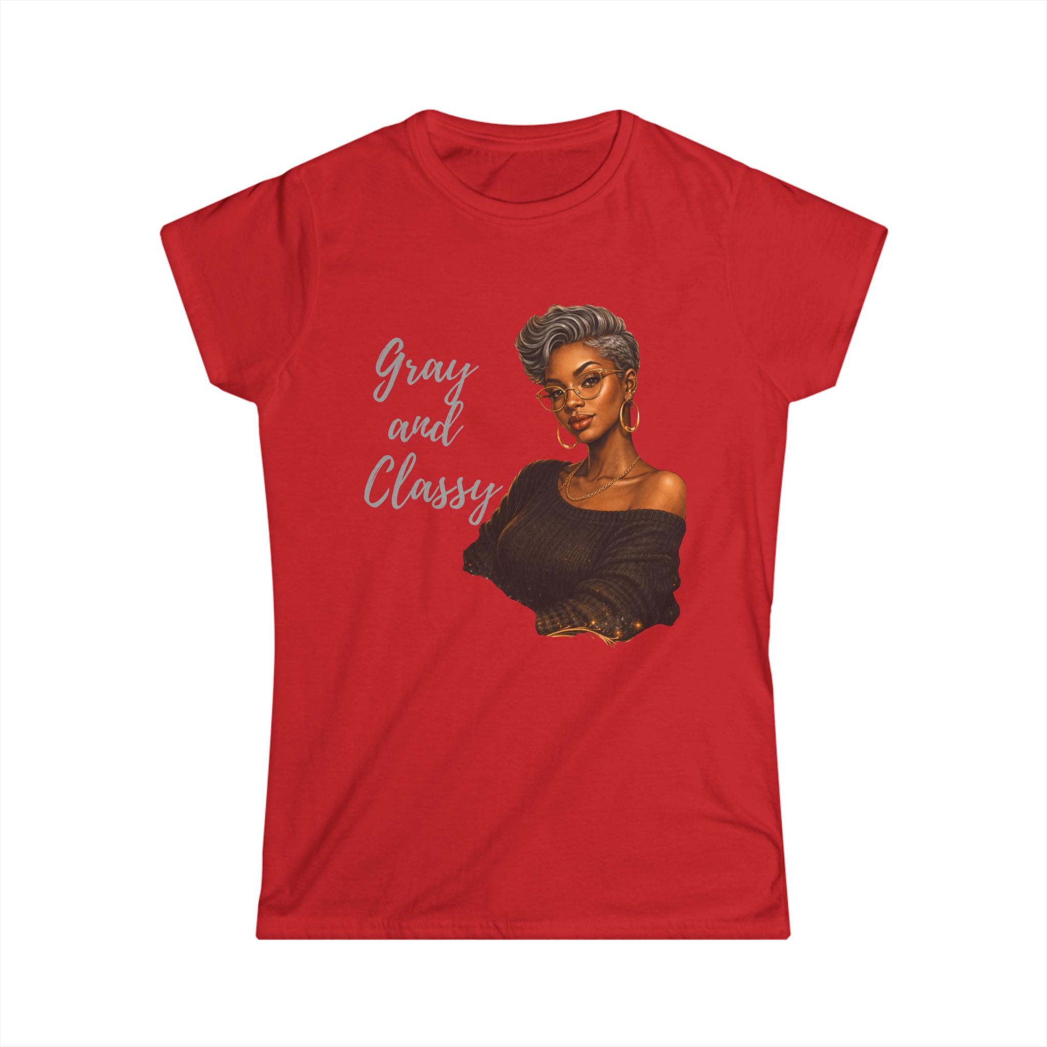 Gray Hair — 'Gray and Classy' Stylish Portrait Graphic