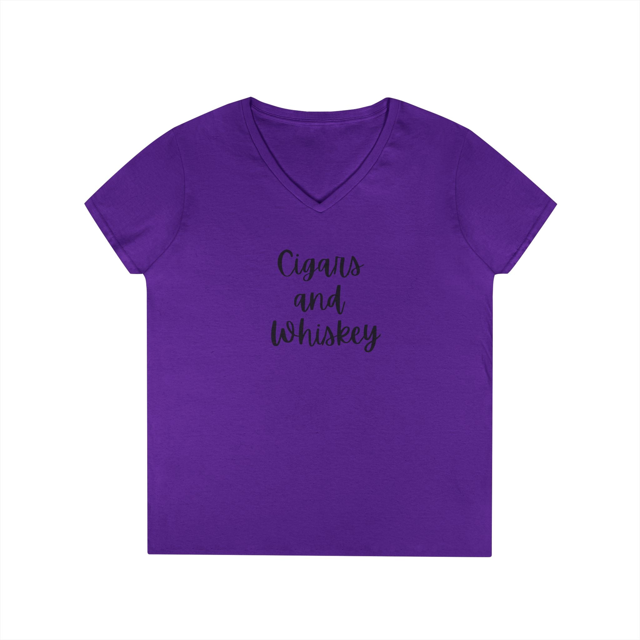 PSSITA Cigars and Whiskey Ladies' V-Neck Tee