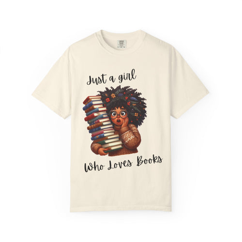 Book Lover T‑Shirt — "Just a Girl Who Loves Books" Cute Reading Graphic Tee