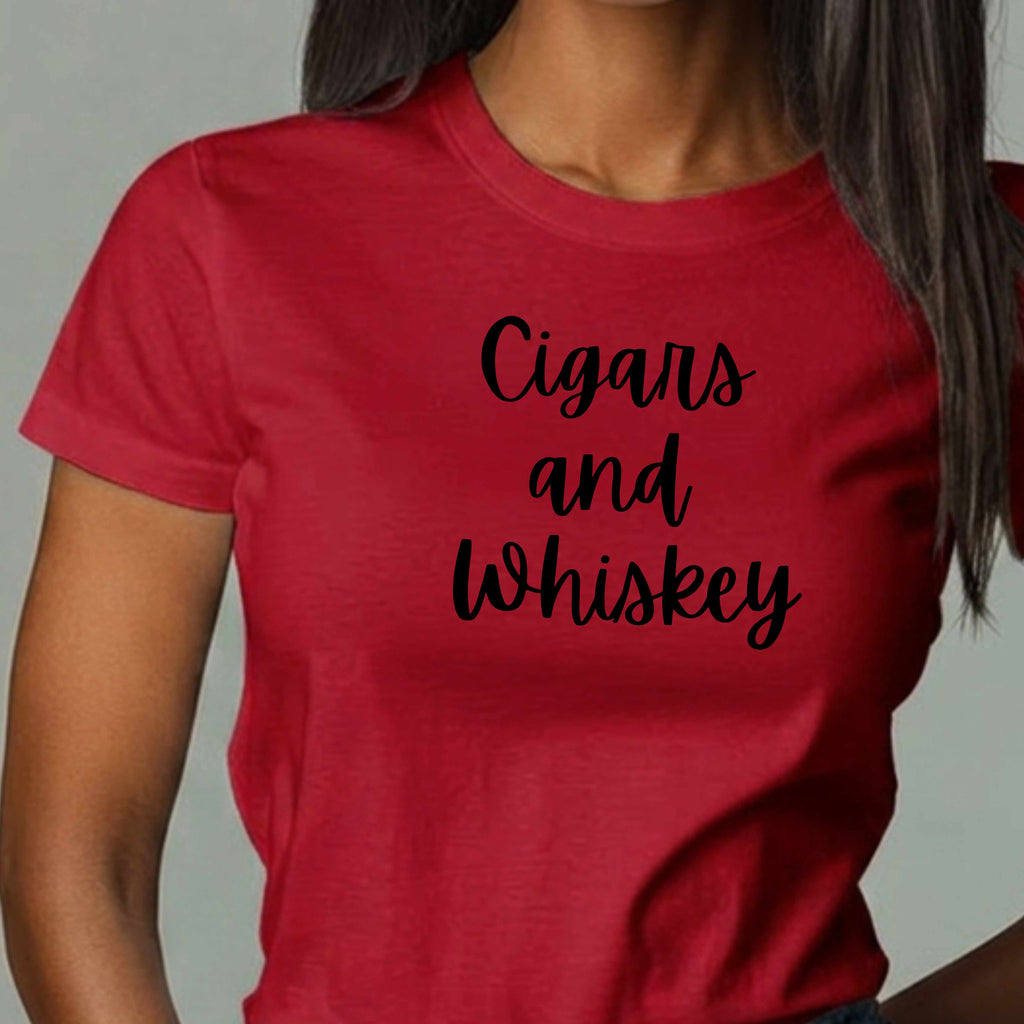 PSSITA Cigars and Whiskey Ladies' V-Neck Tee