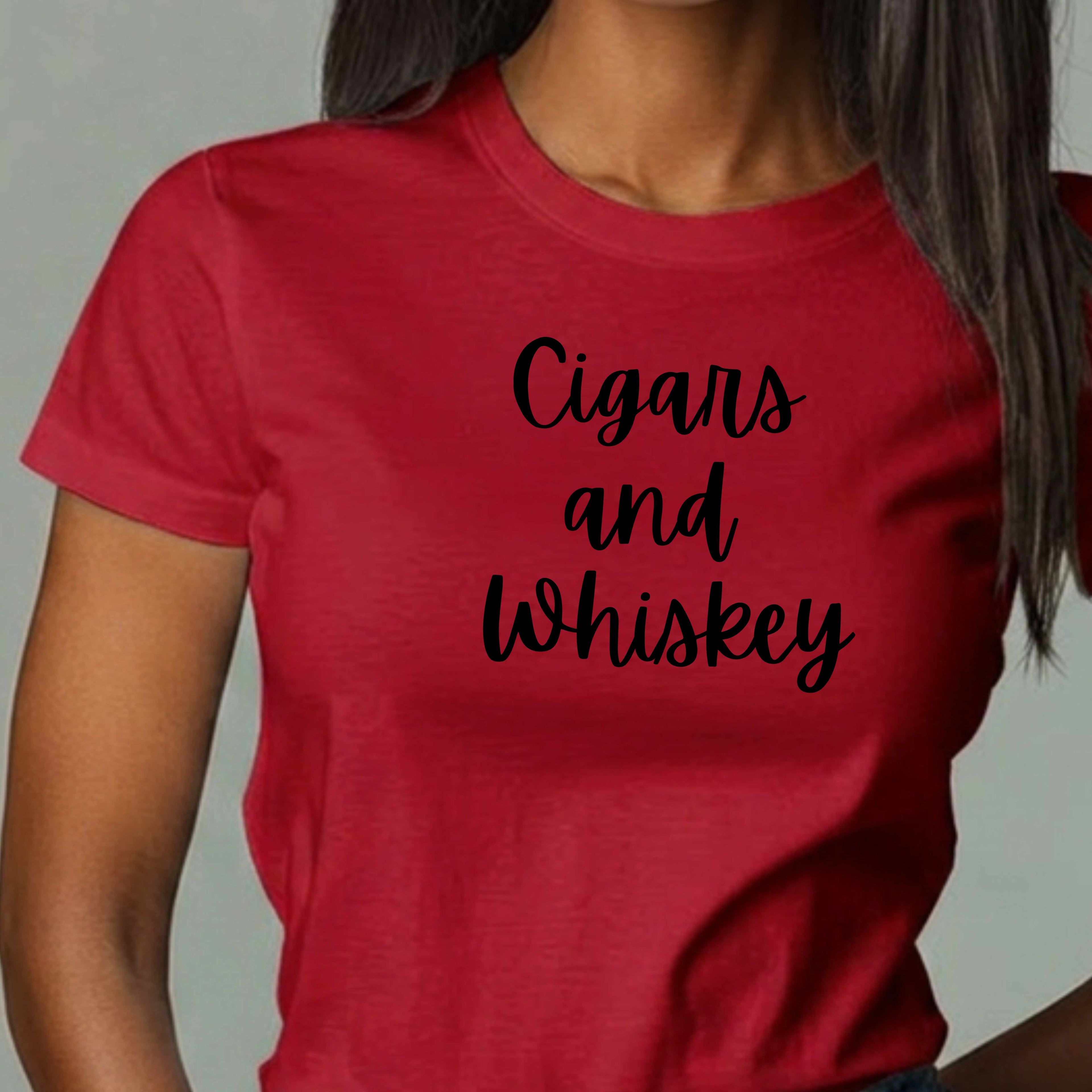 PSSITA Cigars and Whiskey Ladies' V-Neck Tee